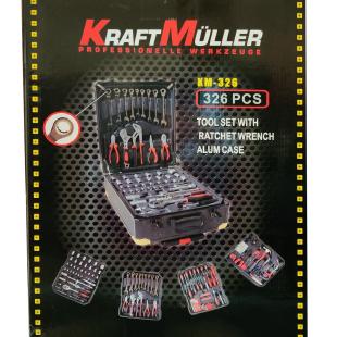 Caisse à outil Kraft Müller KM-VALISE-326PCS, valise avec Clés à