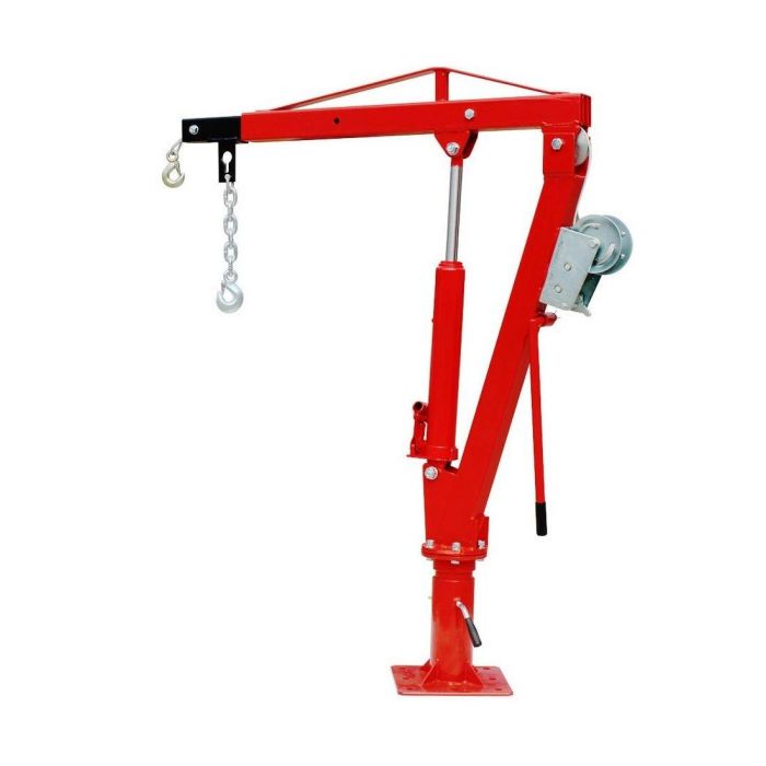 Grue de levage / chèvre 450Kg pour remorque, pick-up, hayon avec treuil -  AD Outillage