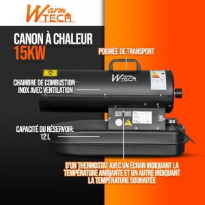 Canon à chaleur 15Kw diesel - AD Outillage