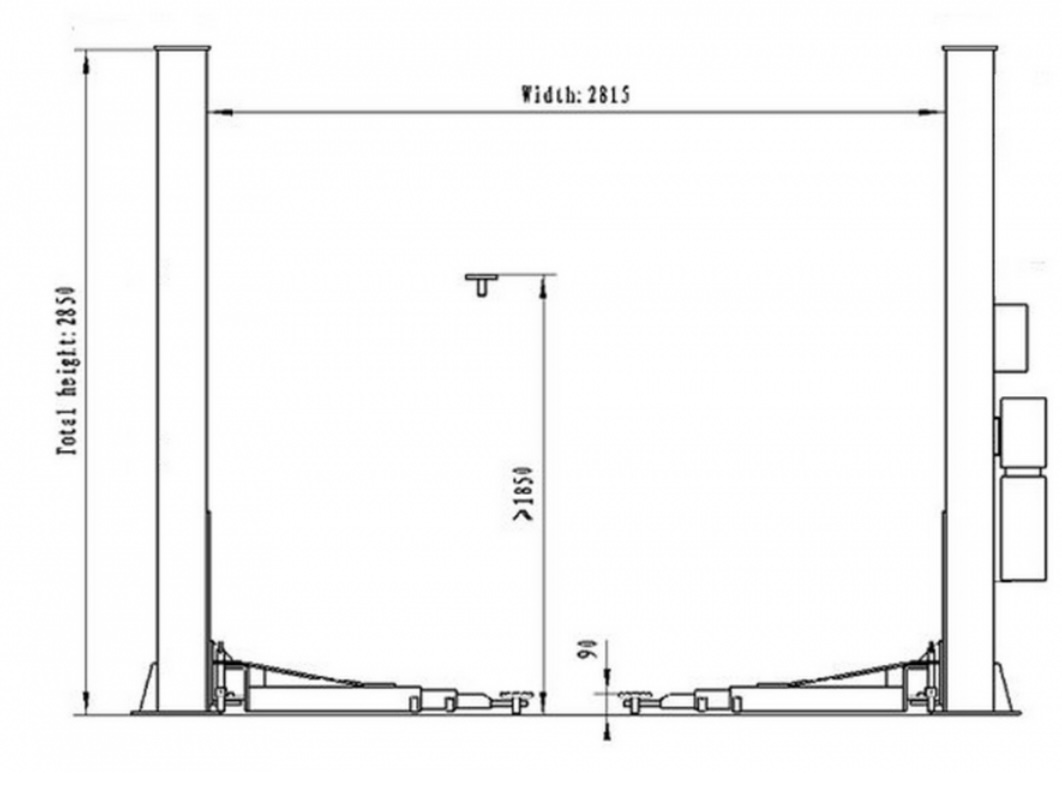 Pont 2 colonnes 4000kg / 230V FALCO - AD Outillage